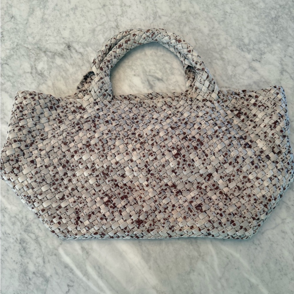 Naghedi St Barths bag, brown speckles